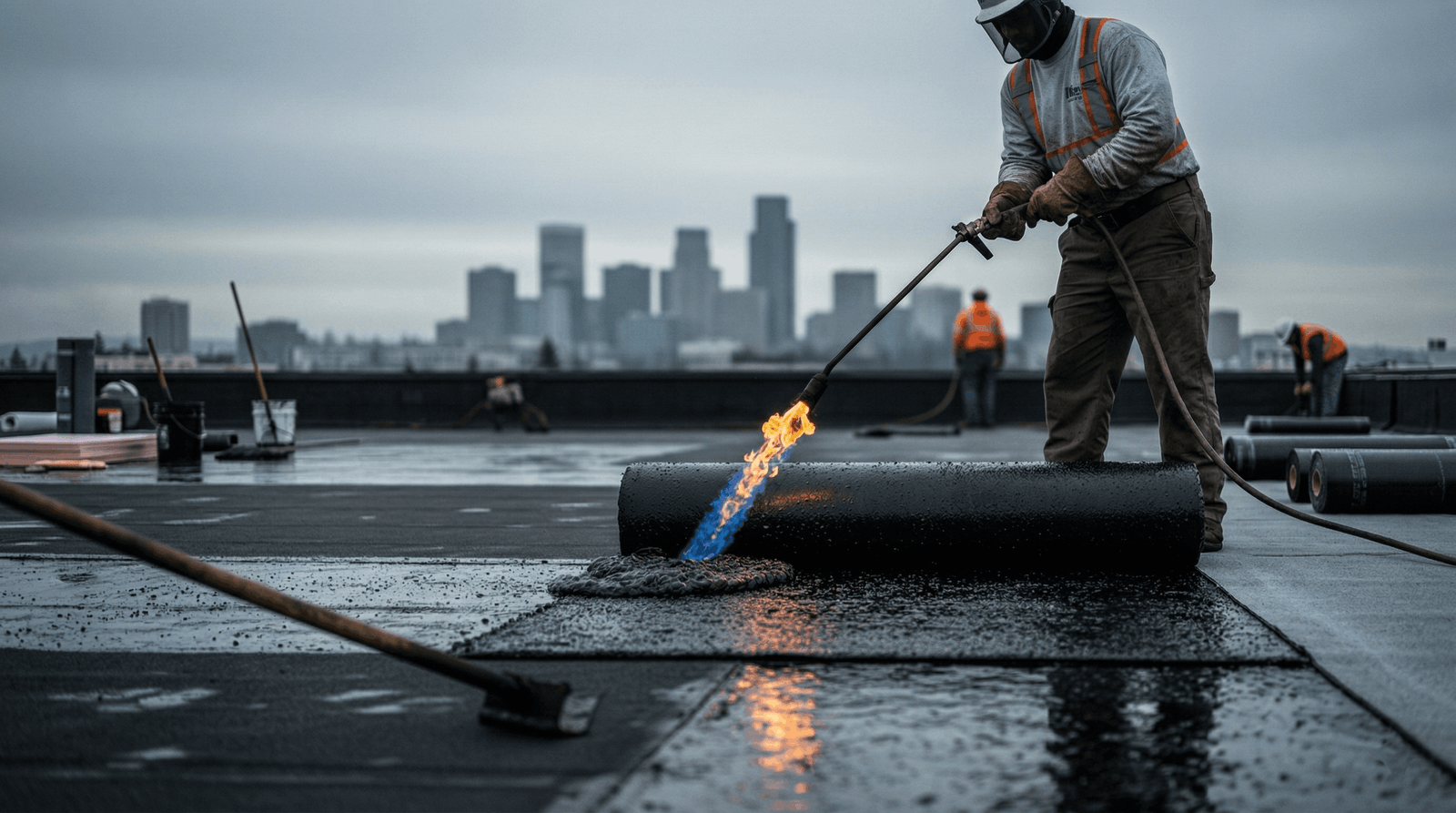Renton roofing company — licensed Renton roofer installing new asphalt shingle roof in King County